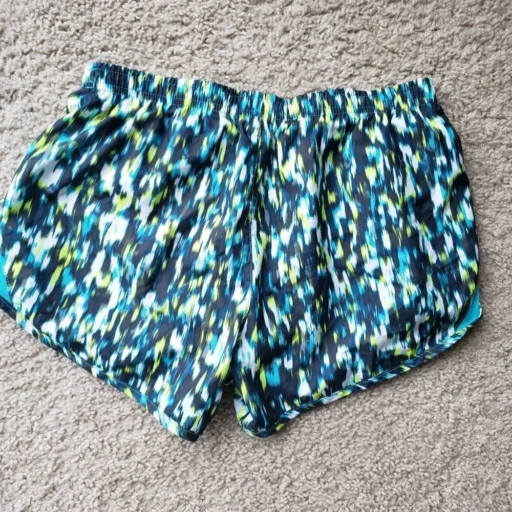NIKE Tempo Blue Turquoise Running Shorts with Underwear Size Small